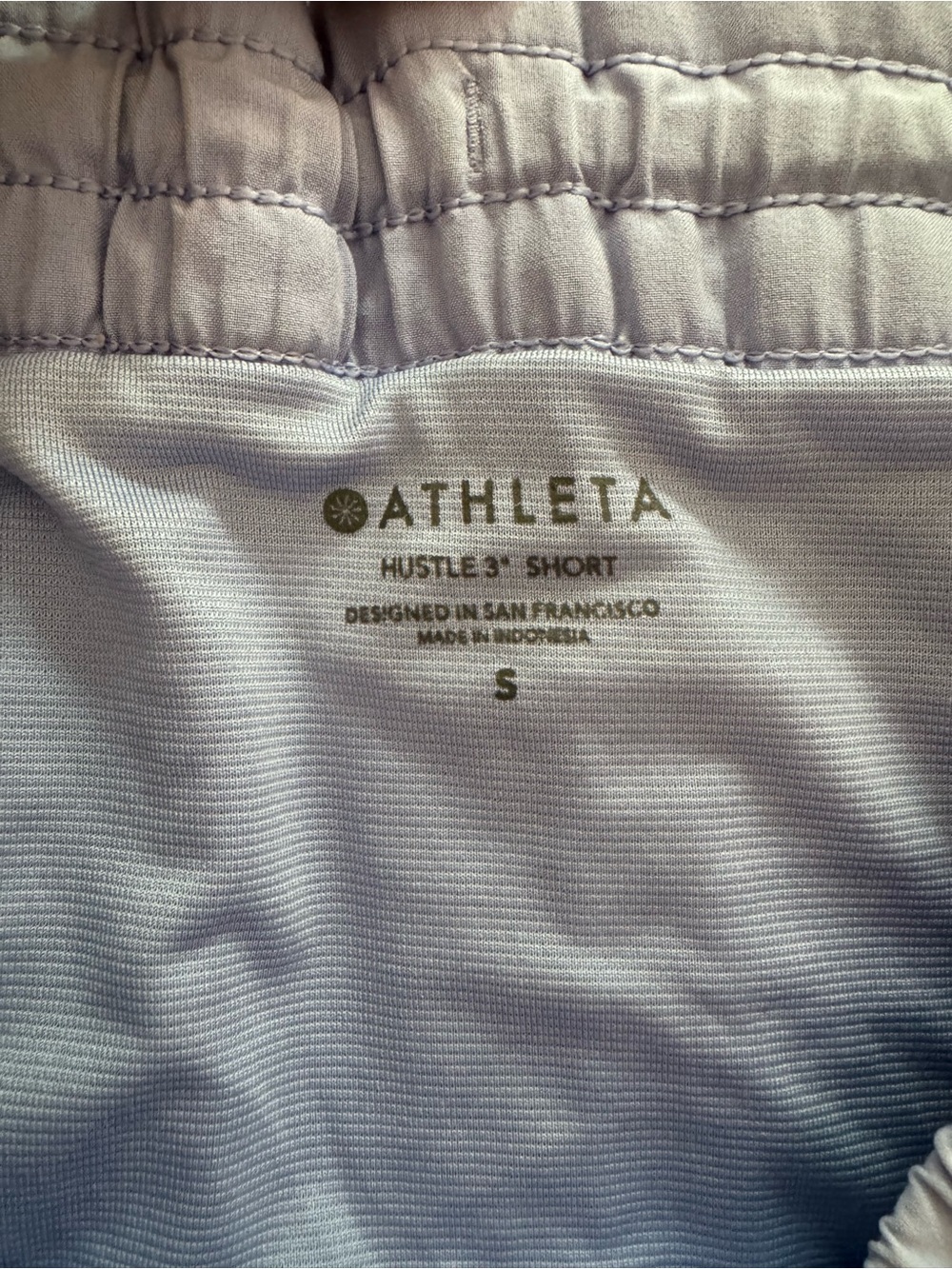 Athleta Lavender Athletic Shorts with Perforated Side Panels - Picture 2 of 4